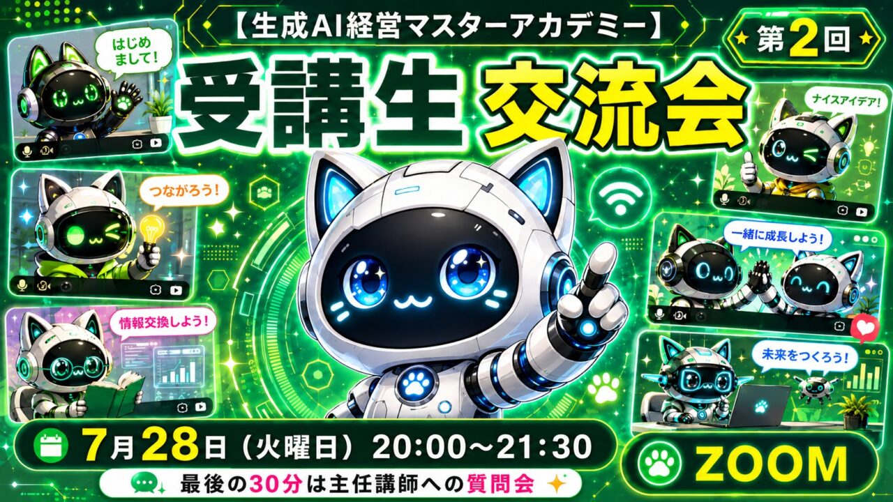 【生成AI経営マスターアカデミー】7月度 受講生交流会